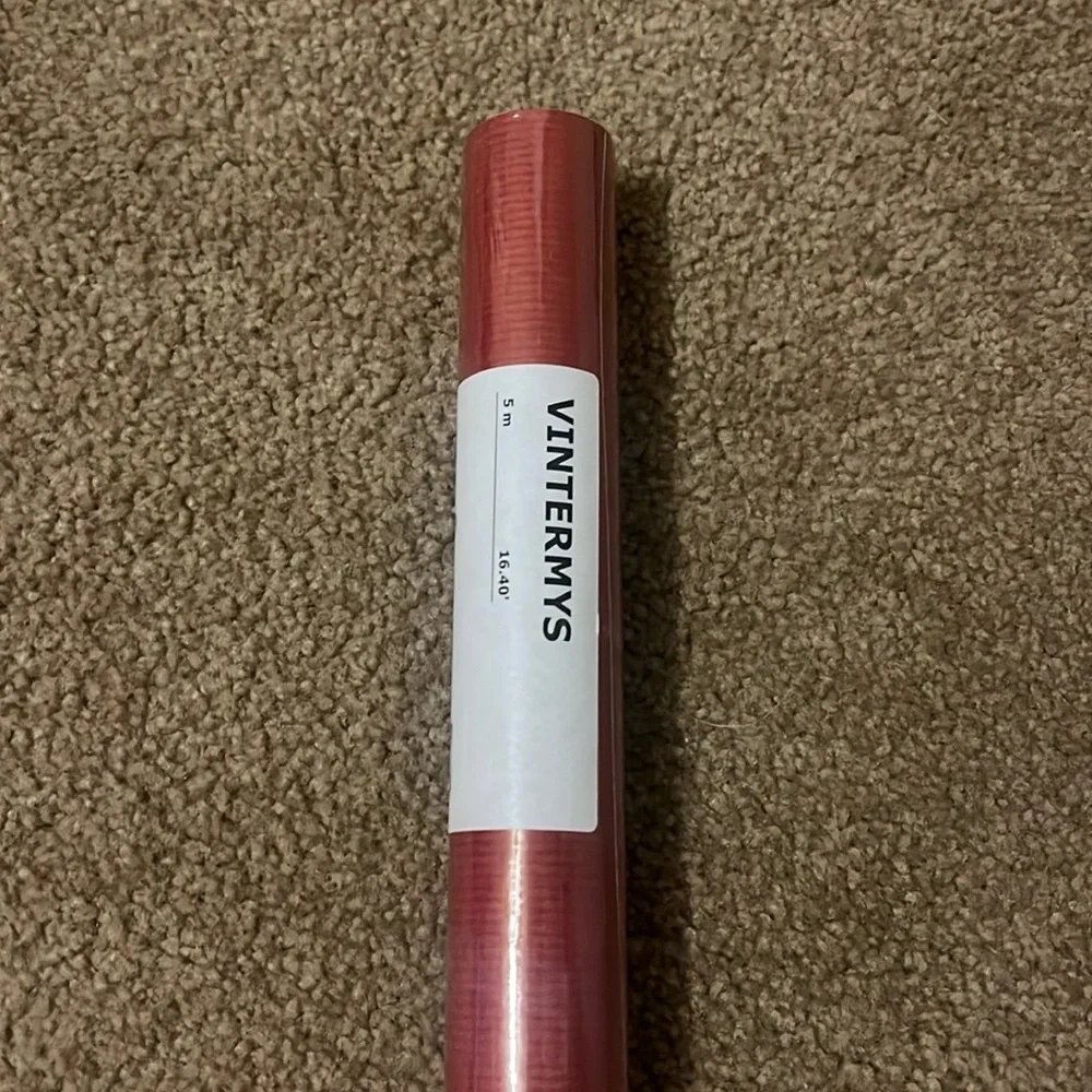 IKEA Vintermys Winter Coziness Red Stripe Gift Wrap Wrapping Paper Roll, NWT New